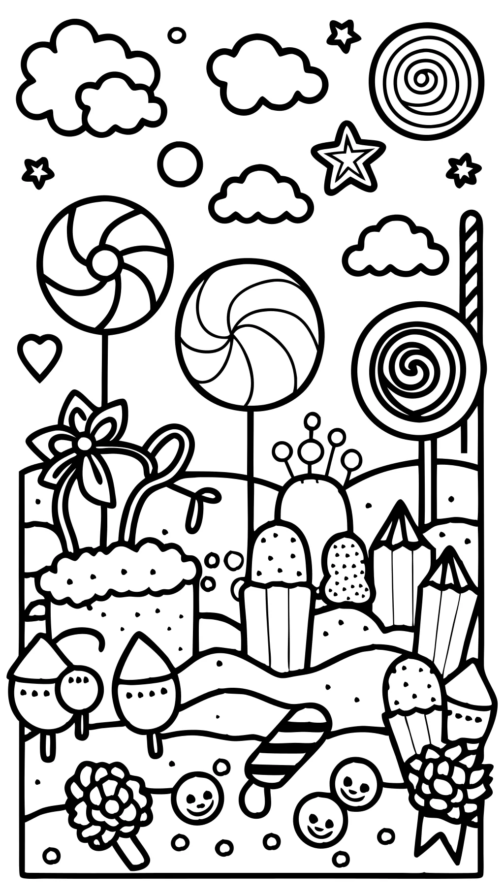 coloriage de bonbons